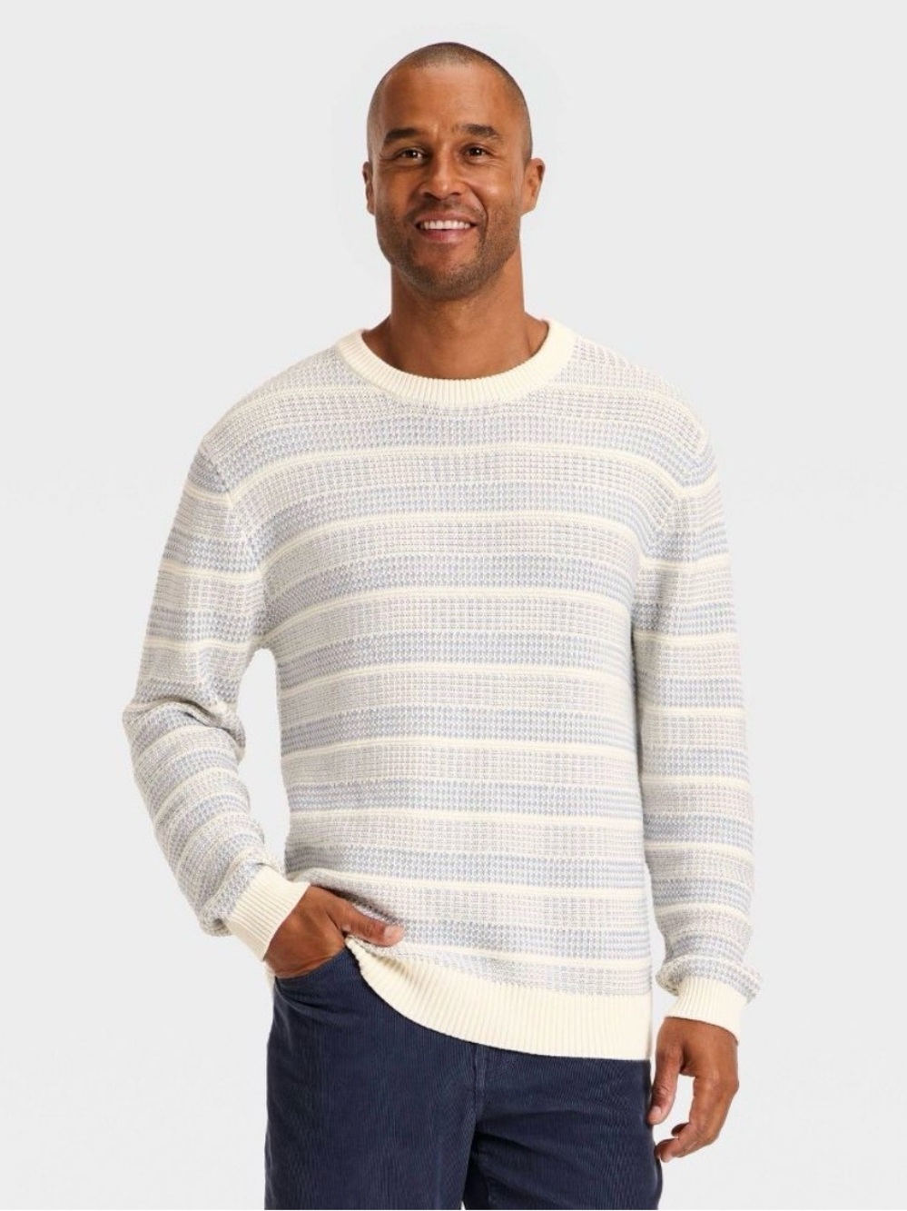 Men Textured Crewneck Sweater - Goodfellow & Co